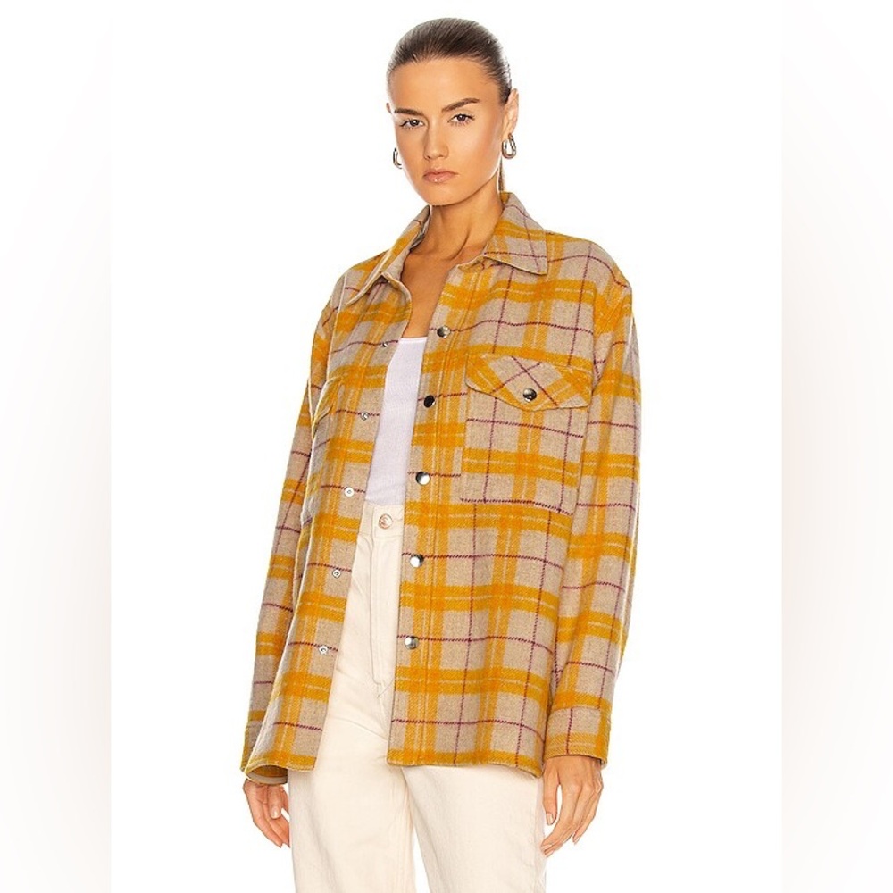 Isabel Marant Etoile Faxonli Jacket - Yellow Plaid Wool- size 36 - small medium